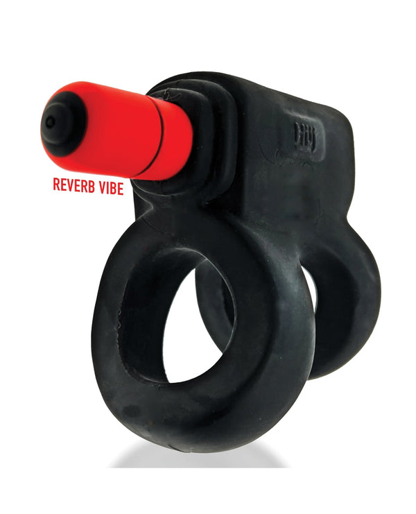 Hunky Junk Hunky Junk Revhammer Shaft Vibe Ring - Tar Ice w/Red Vibe