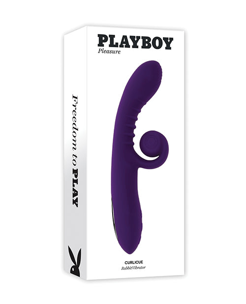 Playboy Playboy Pleasure Curlicue Rabbit Vibrator - Acai