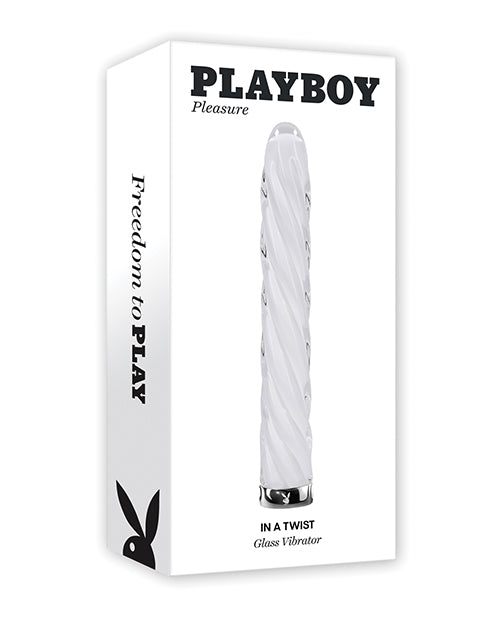 Playboy Playboy Pleasure In the Twist Glass Vibrator - White