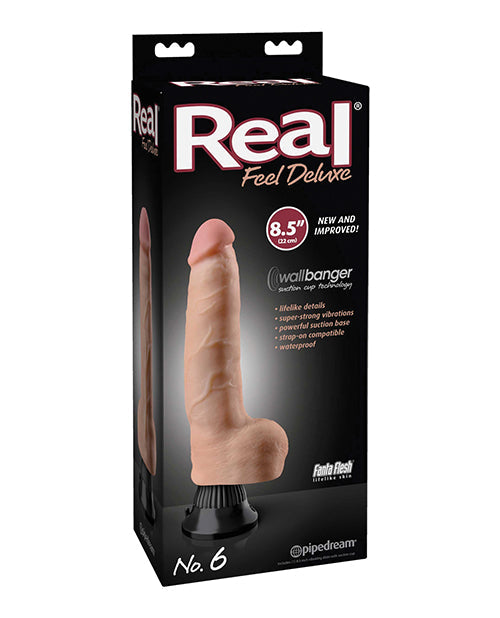 Real Feel Deluxe Real Feel Deluxe No. 6 8.5" Vibe Waterproof - Flesh