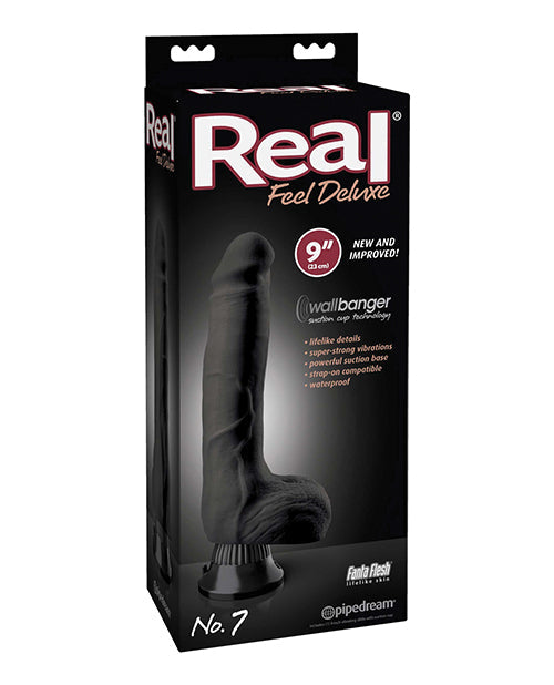 Real Feel Deluxe Real Feel Deluxe No. 7 9" Vibe Waterproof - Black