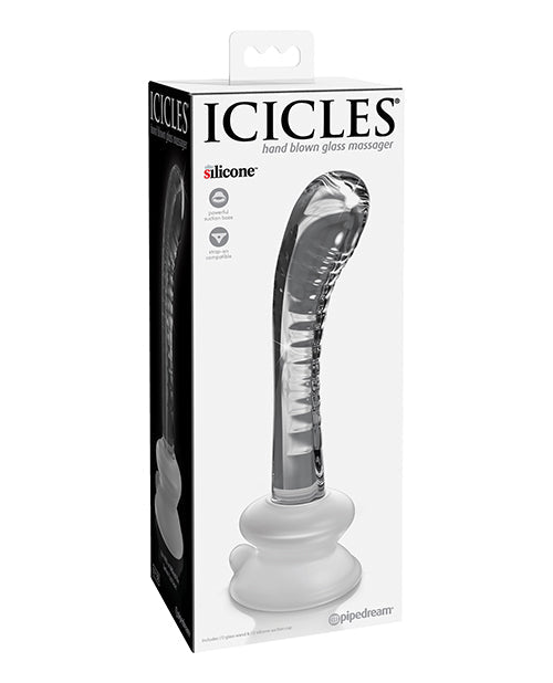 Icicles Icicles No. 88 Hand Blown Glass G-Spot Massager w/Suction Cup - Clear