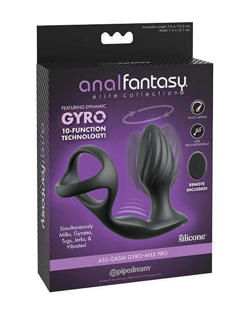Anal Fantasy Collection Anal Fantasy Elite Ass-Gasam Gyro-Milk Pro - Black