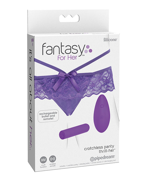 Fantasy For Her Fantasy For Her Crotchless Panty Thrill Her - Purple