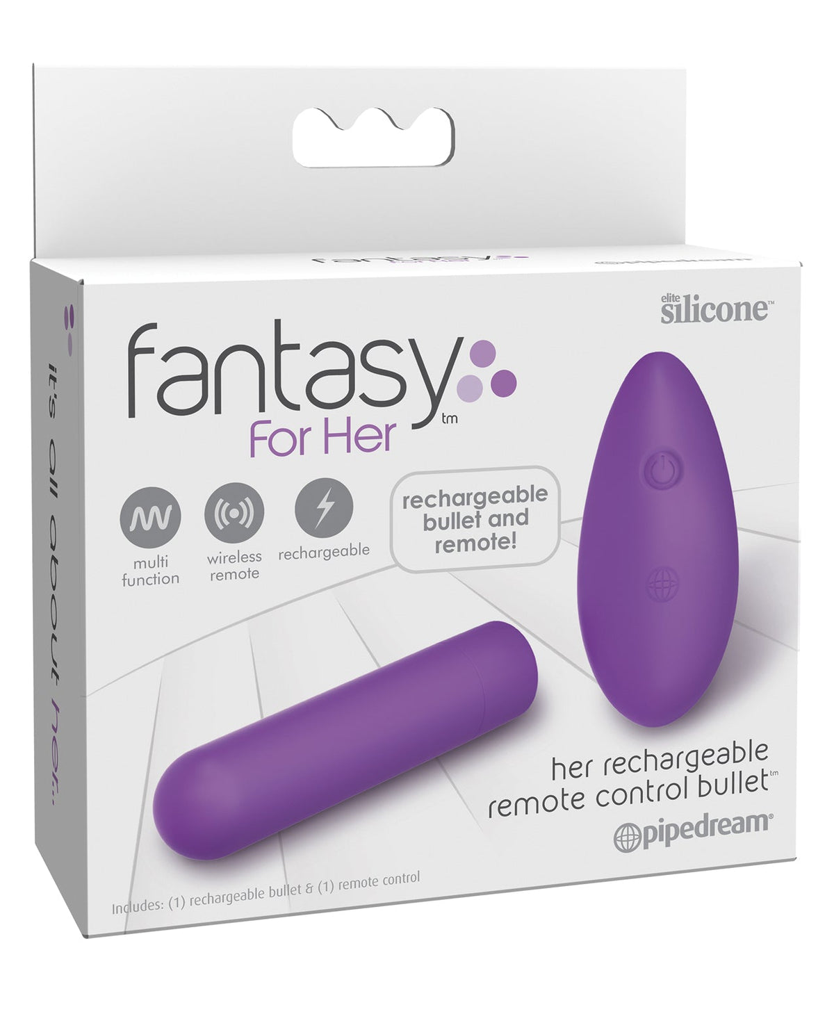 Fantasy For Her Fantasy For Her Rechargeable Remote Control Bullet - Purple