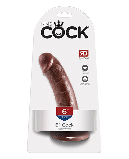 King Cock King Cock 6" Cock - Brown