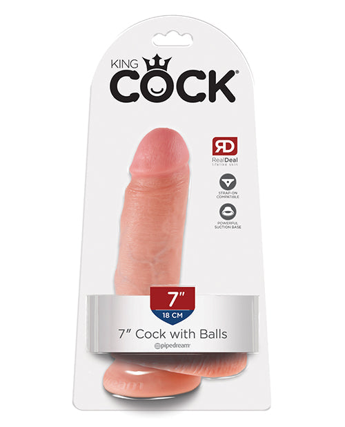 King Cock King Cock 7" Cock w/Balls - Flesh