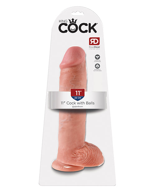 King Cock King Cock 11" Cock w/Balls - Flesh