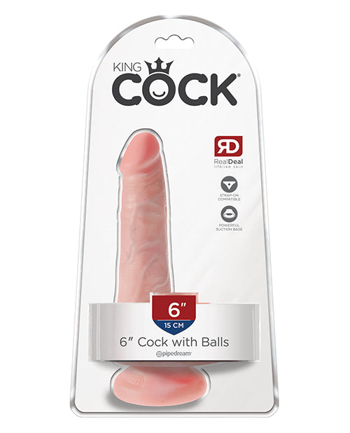 King Cock King Cock 6" Cock w/Balls - Flesh