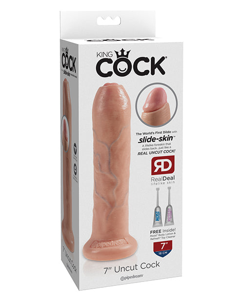 King Cock King Cock 7" Uncut Dildo - Flesh