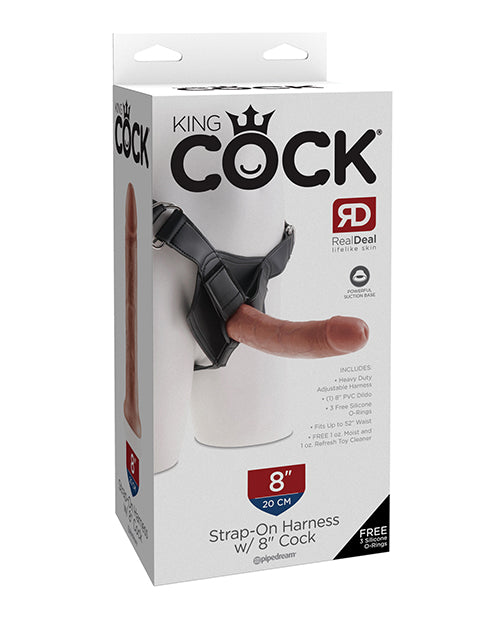 King Cock King Cock Strap-On Harness w/8" Cock - Tan