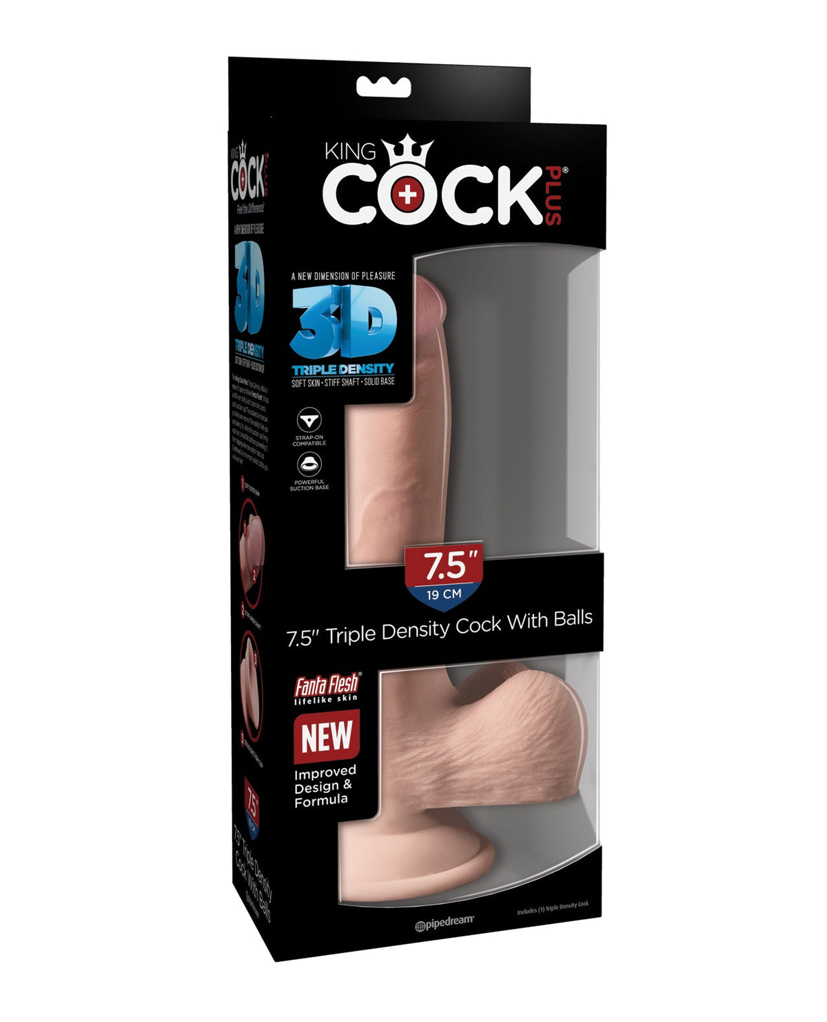 King Cock King Cock Plus 7.5" Triple Density Cock w/Balls