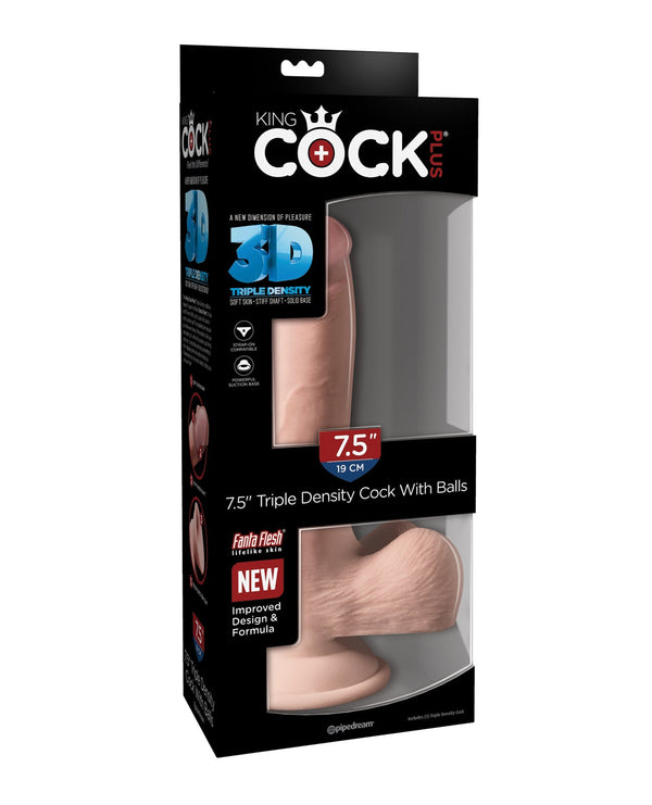 King Cock King Cock Plus 7.5" Triple Density Cock w/Balls
