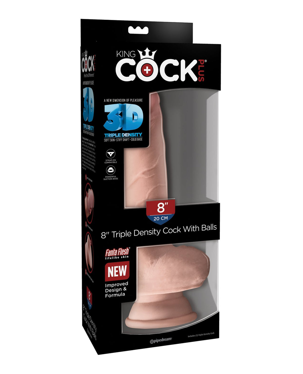 King Cock King Cock Plus 8" Triple Density Cock w/Balls