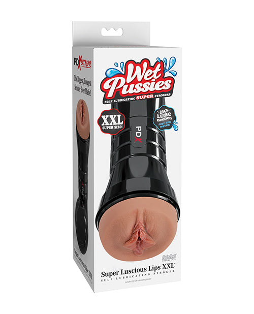 PDX Extreme PDX Extreme Wet Pussies Super Luscious Lips XXL Stroker - Brown