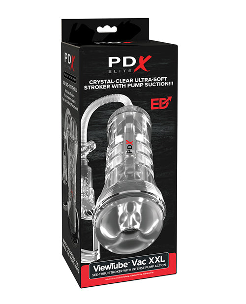 PDX Elite PDX Elite ViewTube Vac XXL Pump See-Thru EZ-Grip Pump Stroker - Clear