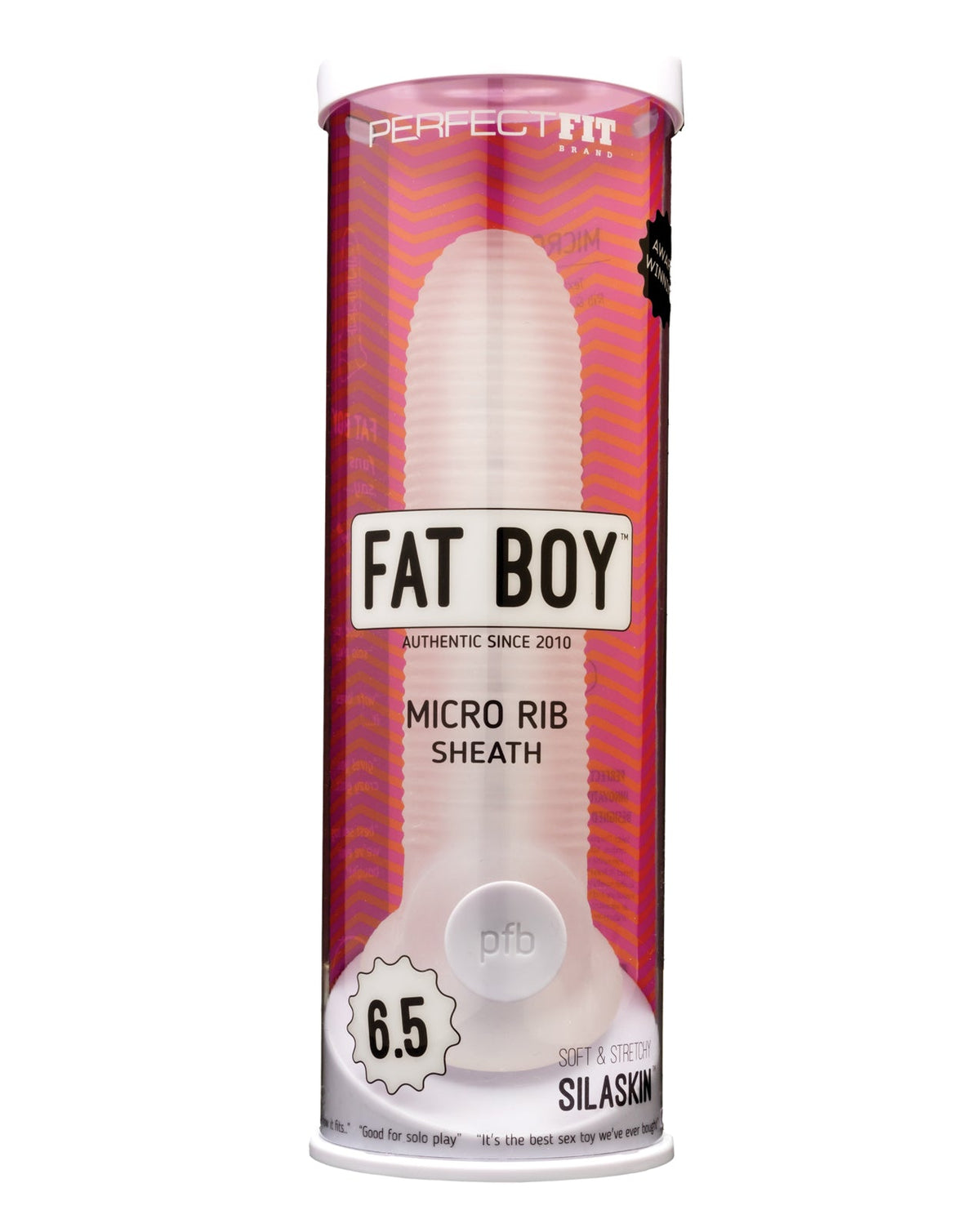 Perfect Fit Perfect Fit Fat Boy Micro Ribbed Sheath 6.5" - Clear