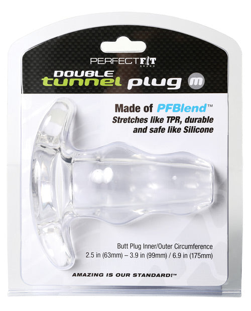 Perfect Fit Perfect Fit Double Tunnel Plug Medium - Clear