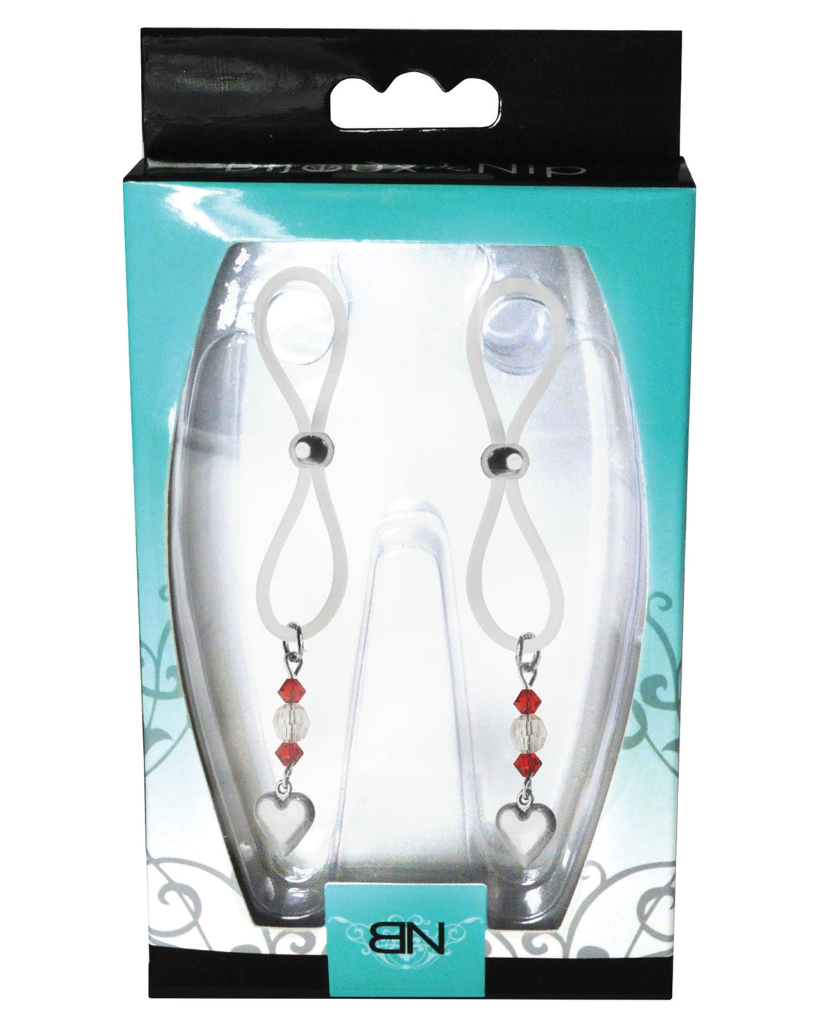 Bijoux de Nip Bijoux de Nip Nipple Halos Heart Charm - Red/Clear