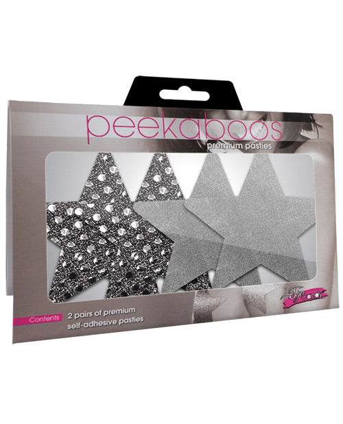 Peekaboos Dark Angel Stars - Silver Pack of 2