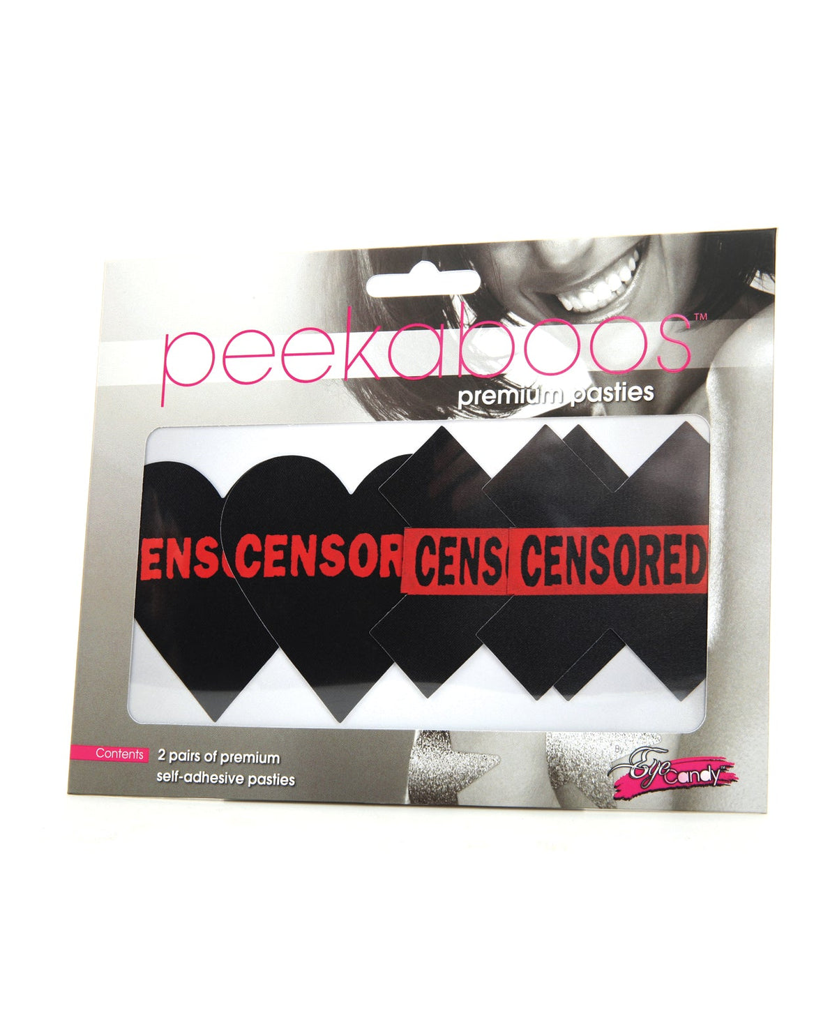 Peekaboos Peekaboos Censored Hearts & X - Pack of 2