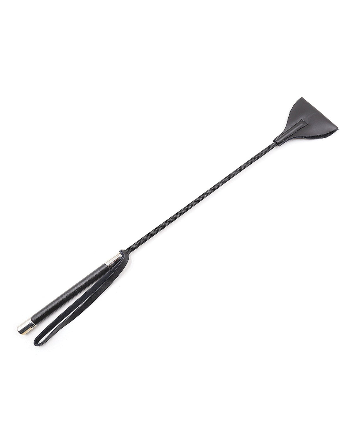 Plesur Plesur 21" Wide Tip Leather Crop - Black