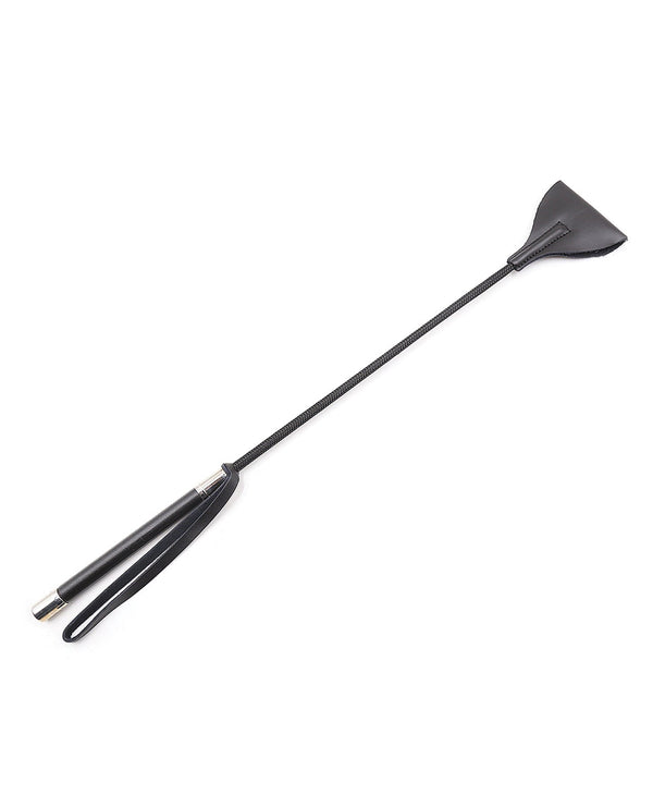 Plesur Plesur 21" Wide Tip Leather Crop - Black