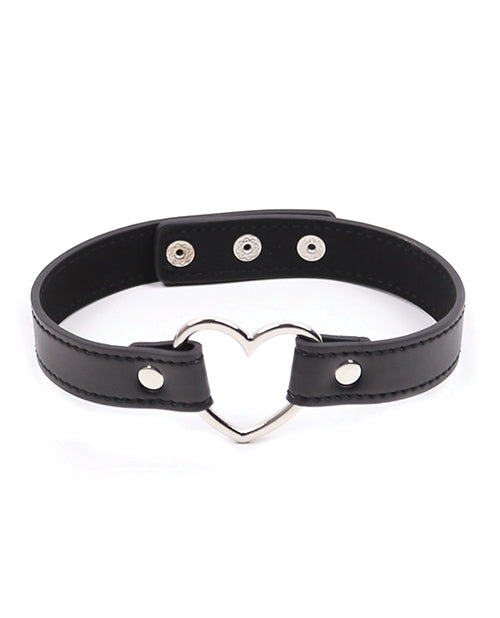 Plesur Plesur PVC Heart Connector Choker - Black