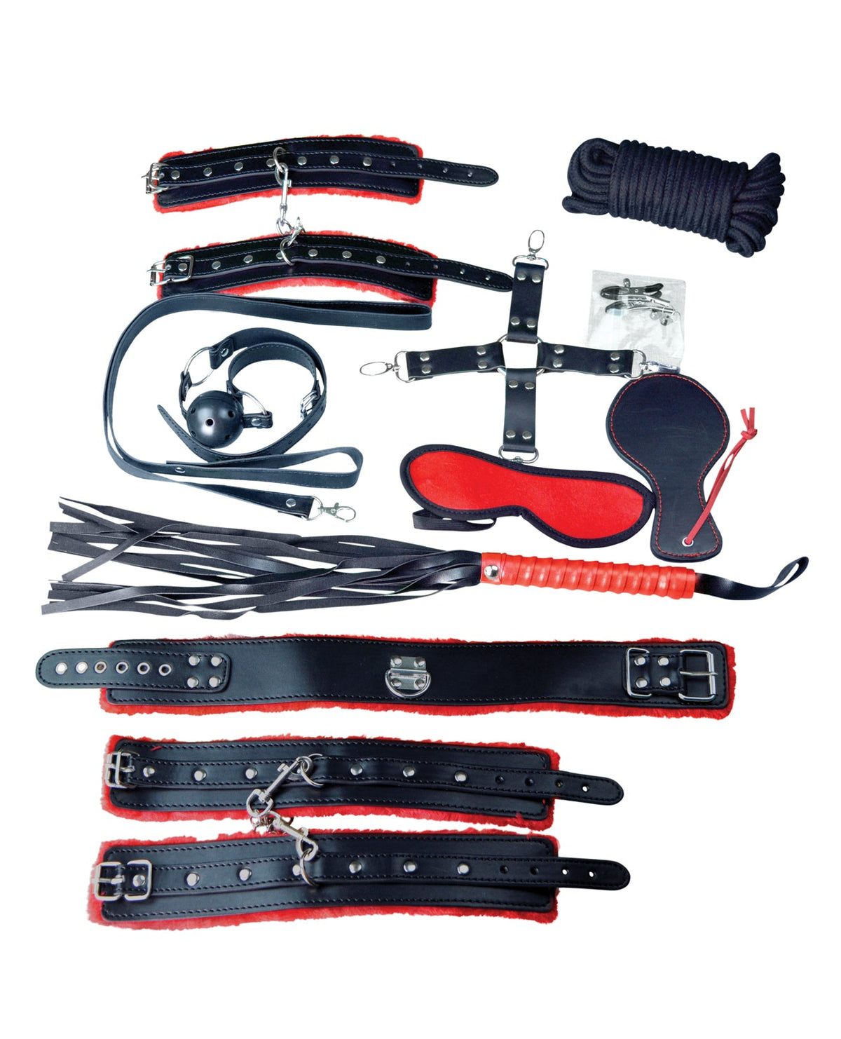 Plesur Plesur Deluxe Bondage Kit - Black/Red