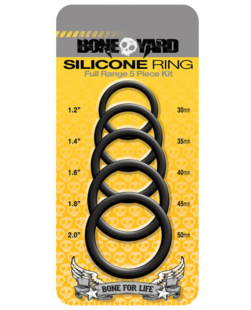 Boneyard Boneyard 5 pc Silicone Ring Kit - Black