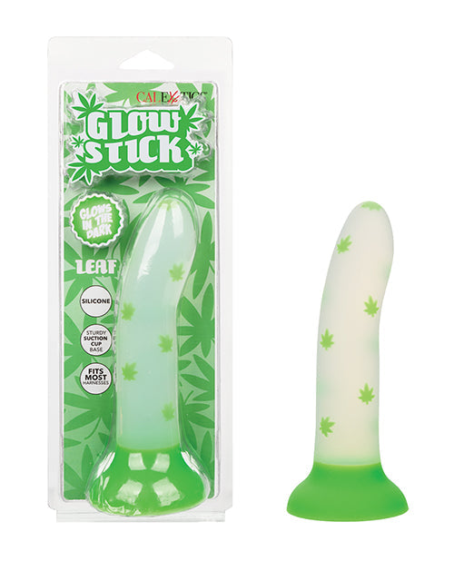 Glow Stick Glow Stick Leaf Suction Cup Glow-in-the-Dark Dildo - Green