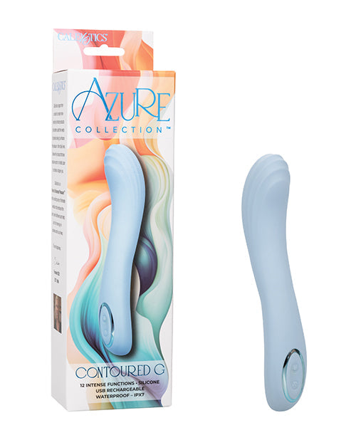 Azure Azure Collection Contoured G Vibrator - Blue