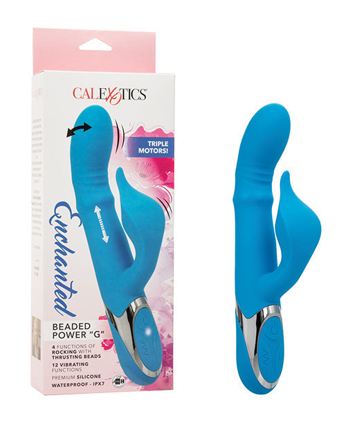 Enchanted Enchanted Beaded Power "G" Vibrator - Blue