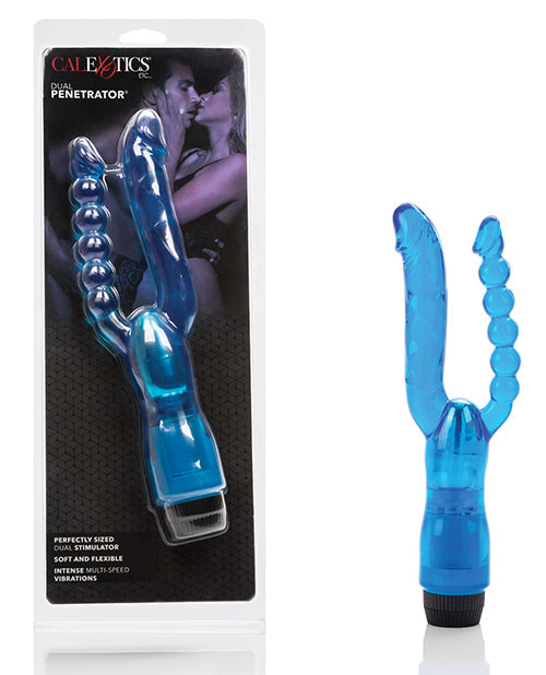 Pleasure Beads Crystalessence 5" Dual Penetrator - Blue