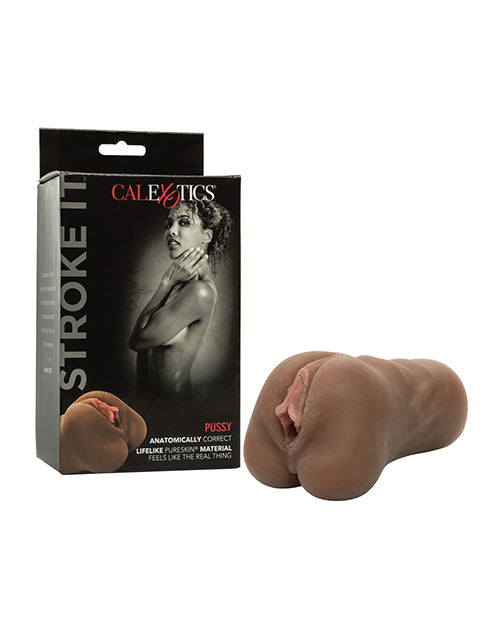 California Exotic Novelties Stroke It Pussy Masturbator - Brown
