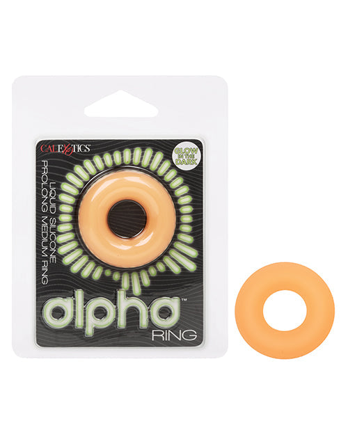 Alpha Liquid Silicone Alpha Liquid Silicone Glow in the Dark Prolong Cock Ring - Medium