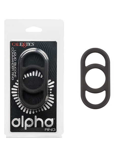 Alpha Liquid Silicone Alpha Liquid Silicone Commander Cock Ring - Black