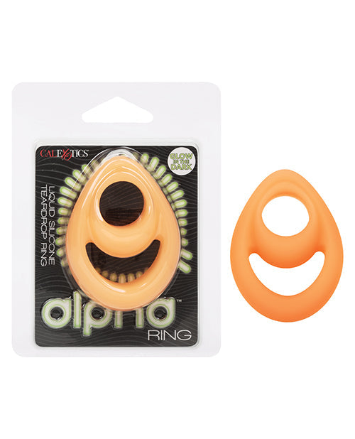 Alpha Liquid Silicone Alpha Liquid Silicone Glow in the Dark Teardrop Cock Ring