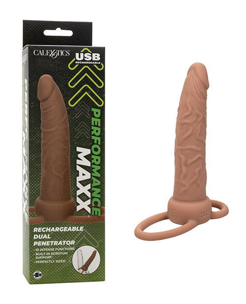 Performance Maxx Performance Maxx Rechargeable Dual Penetrator - Brown