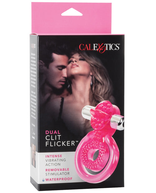 Couple's Enhancers Dual Clit Flicker - Pink