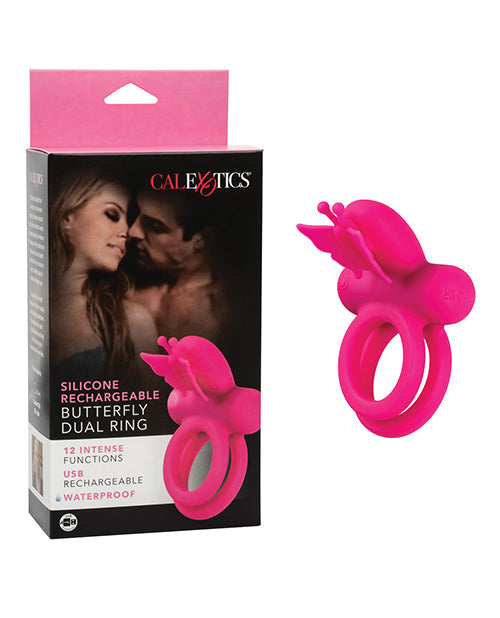 Silicone Rechargeable Silicone Rechargeable Butterfly Dual Ring
