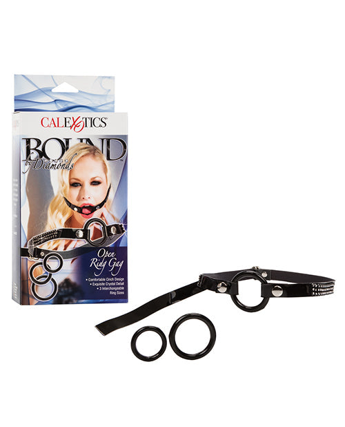 Bound by Diamonds Bound by Diamonds Open Ring Gag - Black