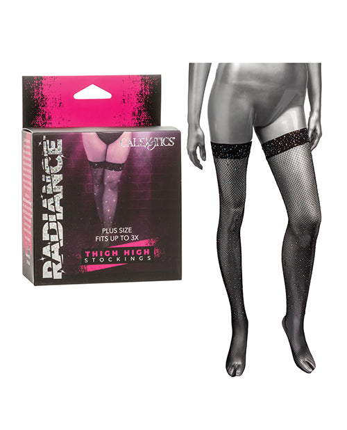Radiance Radiance Thigh High Stockings - Black Plus Size