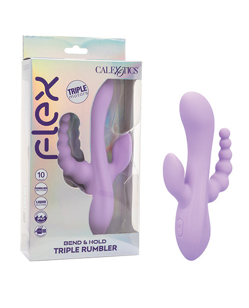 Flex Flex Bend & Hold Triple Rumbler Triple Motor Massager - Purple