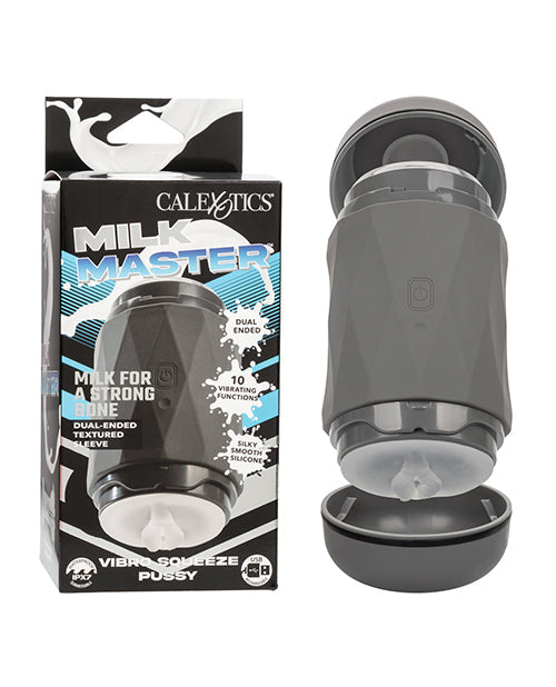 Milk Master Milk Master Vibro Squeeze Pussy Stroker - Black