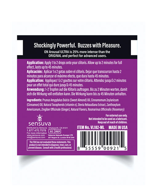 On ON Ultra Arousal Oil for Her - Single Use Ampoule Packet