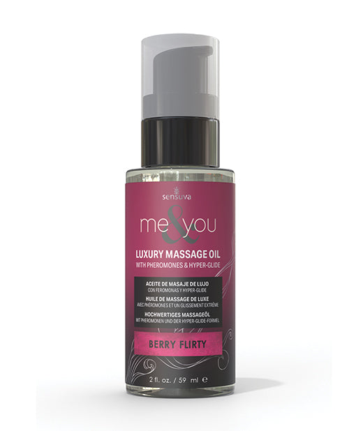 Sensuva Sensuva Me & You Massage Oil - 2 oz Berry Flirty