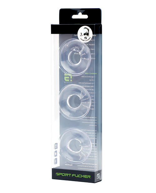 Sport Fucker Sport Fucker Chubby Cockring Pack of 3 - Clear