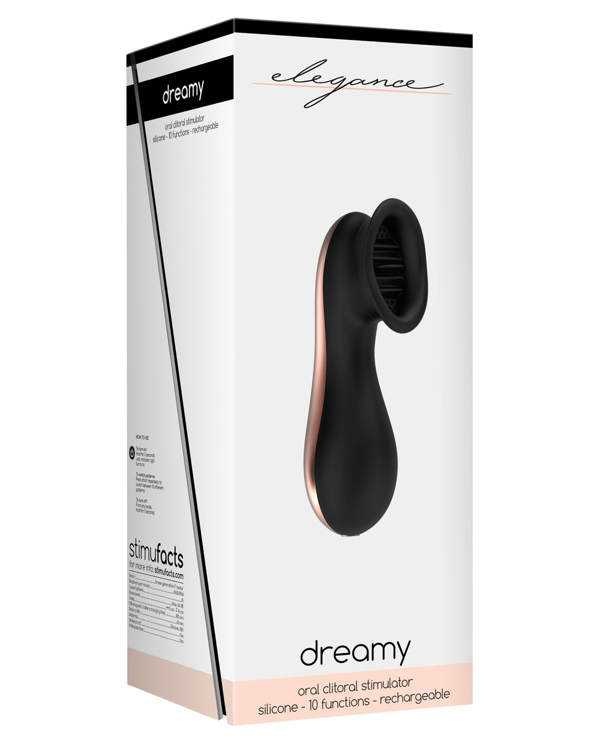 Elegance Shots Elegance Dreamy Oral Clitoral Stimulator - 10 Speed Black