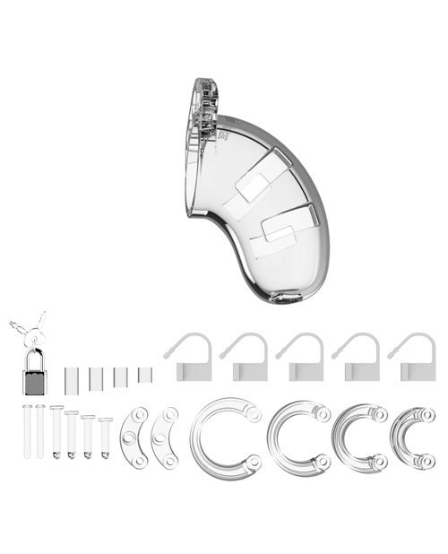 Man Cage Shots Man Cage Chastity 3.5" Cock Cage Model 1 - Clear